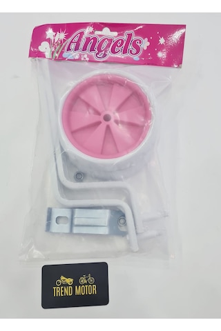Trend 20 Jant Yan Denge Tekeri Pembe Angels - Kız Çocuk Bisiklet Beyaz - Pembe