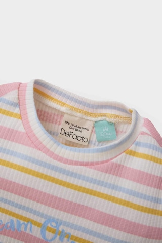 DeFacto Kız Bebek Disney Mickey & Minnie Pijama Takımı Fitilli Kaşkorse Kısa Kollu Üst Beli Lastikli Uzun Alt E0767A525SMER98 Ekru