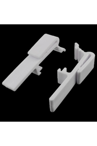 Tongxida Dikey Panjur Klipsi Destek Seti - 8 Adet Plastik Beyaz Askısı, 8 Cm Uzunluk