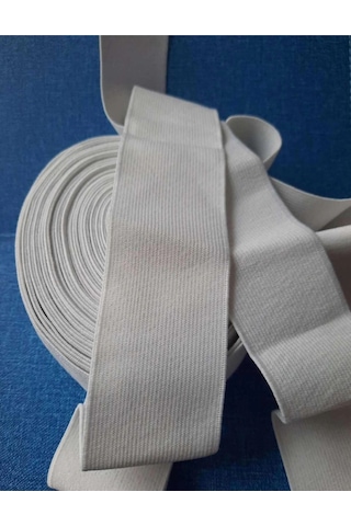 5 Cm Beyaz Bel,paça Ve Don Lastiği 1 Paket 10 Metre