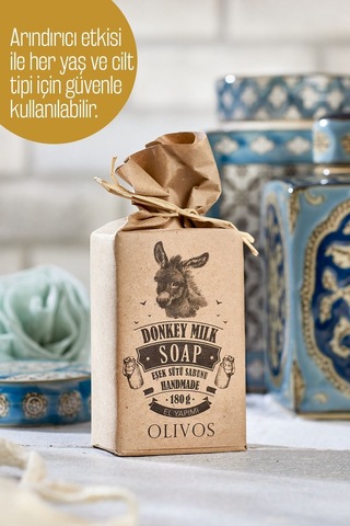 Doğal Eşek Sütü Ve Zeytinyağı Katı Sabun Zeytinyağlı Eşek Sütlü E