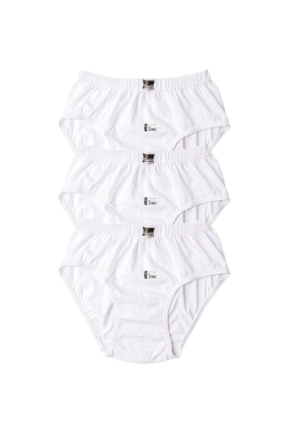 6'Lı Tutku Kom Battal Büyük Beden Slip Külot Erkek Beyaz Ter0109B Beyaz