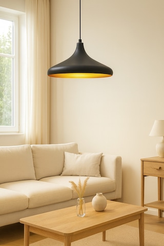 Modern Tasarım Siyah Gold Sarkıt Avize Salon, Mutfak Ve Ofis İçin Dekoratif Butik Lamba Aydınlatma Siyah