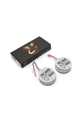 Ahmet Otomotiv 2 Adet King Of The Road Ayna Altı Küpe 12v-24v Kırmızı-beyaz