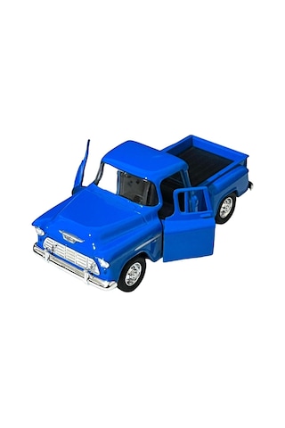 Chevrolet Stepside Mavi Pikap Oyuncak Lisanslı Diecast Metal Çek Bırak Araba