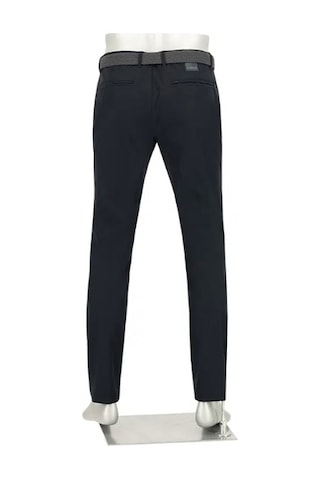 Alberto Mens Ian Tech Print Slim Fit Erkek Pantolon Black-999