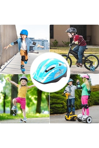 Trendooze Sporları Mavi Mavi Kaskları Kaskları Karikatür Drop Doğa Çocuk Bisiklet Binme Anti Yl Mavi