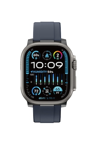 Apple Watch Ultra 1-2-3 49mm Kordon Titan Chrono Magnetik Silikon Kordon