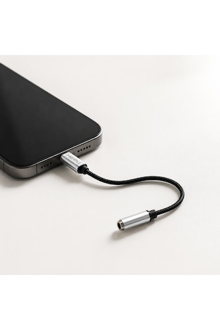 Hepu HP-19 iOS AUX Dönüştürücü – Lightning Girişli iPhone & iPad için Ses Adaptörü (30 cm)