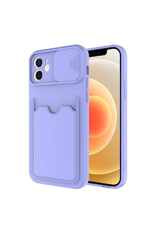 Apple Uyumlu iPhone 12 Kılıf Zore Kartix Kartlık Bölmeli Kılıf