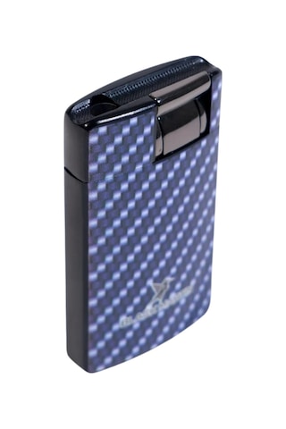 Black Martin Tek Torch Pürmüz Karbon Desenli Mavi Puro Çakmağı - Tr9283