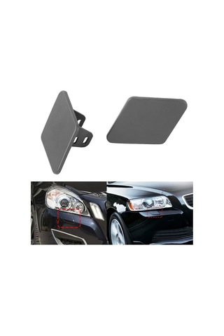 Geeroyoo Bmw 3 Serisi E90 2005-2009 Ön Tampon Far Yıkama Kapakları - Mat Siyah Dayanıklı Plastik Koruyucu Kapaçık Çifti