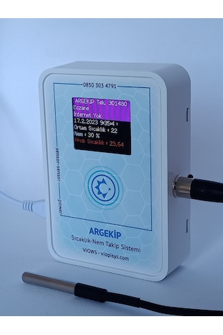 Eczaneler İçin 5 Metre Problu Sıcaklık Ve Nem Takip Cihazı
