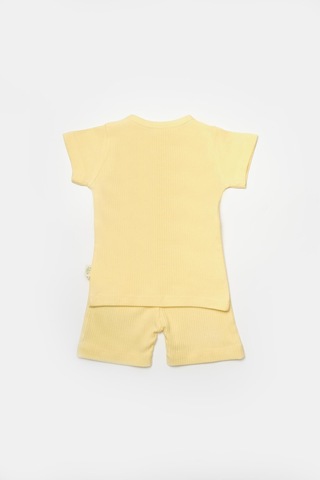 BabyCosy Bebek Şort Ve Tişört Takımı, Bebek Ve Yenidoğan Serisi - Csyb9041 Sarı