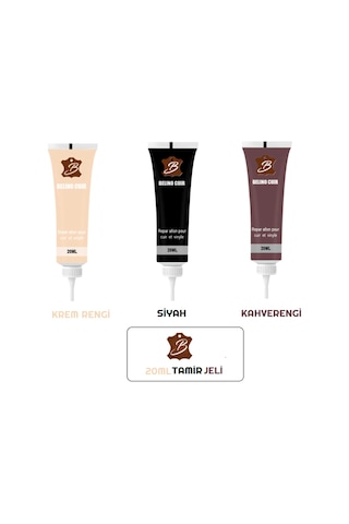 Kahverengi 20ml Deri Tamir Bakım Onarım Jeli Koltuk Çatlak Yırtık