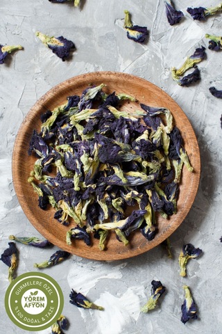 Yörem Afyon Renk Değiştiren Doğal Mavi Kelebek Sarmaşığı Çayı Butterfly Pea Flower Clitoria Ternatea 35gr.