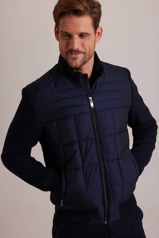 Ysf Erkek Lacivert Kolu Trikolu Slim Fit Mont