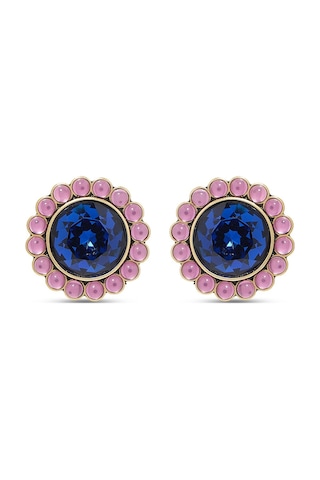 Regency Linear Earrings Kadın Küpe 6x1x0.5 Cm Koyu Mavi