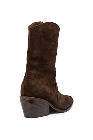Deery Kadın Hakiki Süet Kahverengi Western Bot - Z1564zkhvc01 Kahverengi
