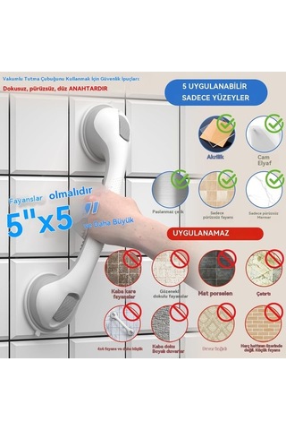 Maoyaya Yaşlılar Yaşlı Uyumlu Tuvalet Nl'aahcé Küvetler Küpyesi Kolları Kapma İnç İçin İçin İçin Hizmet Handikap Güvenlik Fayansları Emme Duşlar Duş Diğer Çubuklar Çubuğu Cam Banyo Ağır Ada 2pack 16 Ev Diğer