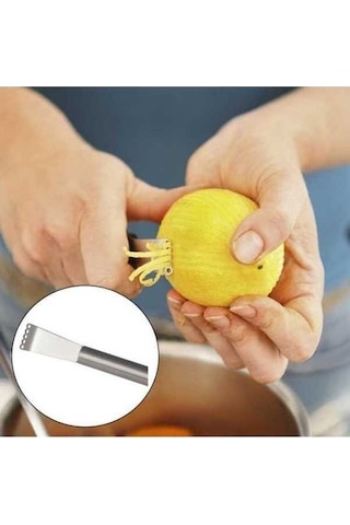 Ulzyvf Mutfak Paslanmaz Çelik Portakal Limon Meyve Soyma Bıçağı Pratik Gümüş, Kullanışlı Desenli Gümüş