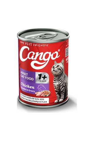 Cango Yetişkin Yaş Kedi Maması Tavuklu 415gr 36lı