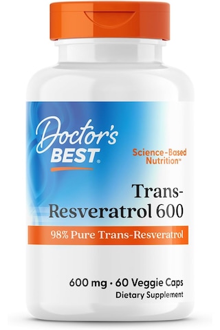 Doctor's Best Trans-resveratrol 600 98% Pure Brain & Cognitive 60 Veggie Caps Aromasız