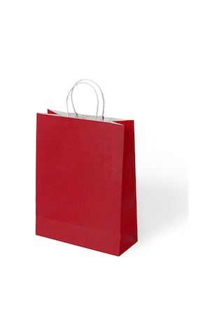 Büküm Saplı Poşet 18x8x24cm 1 Adet - Kırmızı