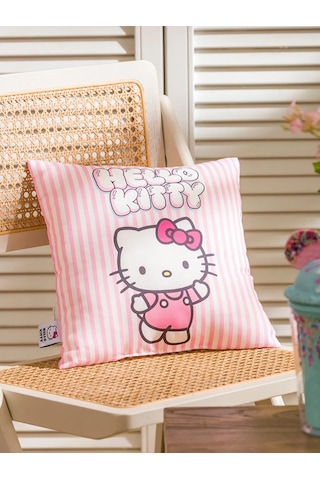 Pembe Hello Kitty Figürlü Kırlent 30x30 Cm