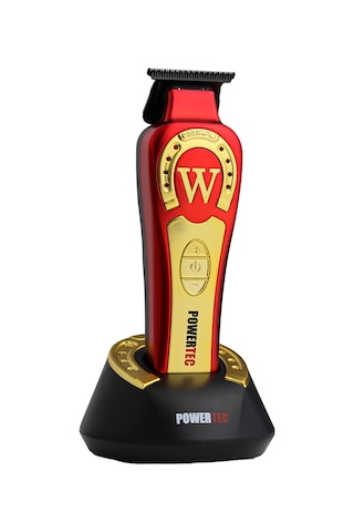Powertec TR-2828 Tam Profesyonel 9.000rpm 8 Kademeli Sakal Ense Kesim-çizim Makinesi +yedek Dlc Bıçak Seti 3 - 4 Saat Kırmızı