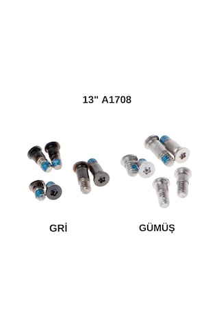 Apple Uyumlu MacBook Pro 13inç A1708 İle Kapak Vidaları Screw Touchbarsız Model