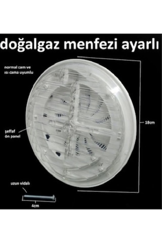 Ayarlı Menfez Havalandırma Aç Kapa Ayarlı Kapaklı Doğalgaz Cam Menfezi Bhl