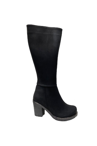 Leona 2503-21 Deri Trend Fashion Kadın Çizme Siyah