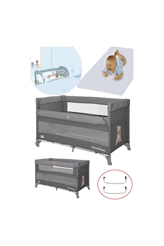 Lorelli Up And Down 60x120 Bebek Anne Yanı Oyun Parkı Yatak Beşik Yatak Hediye