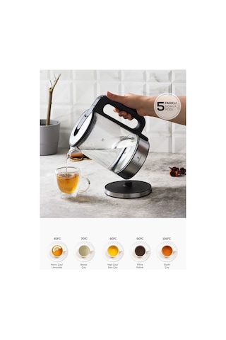 Karaca Cam 2205 Sıcaklık Ayarlı Su Isıtıcı 2200 W Kettle