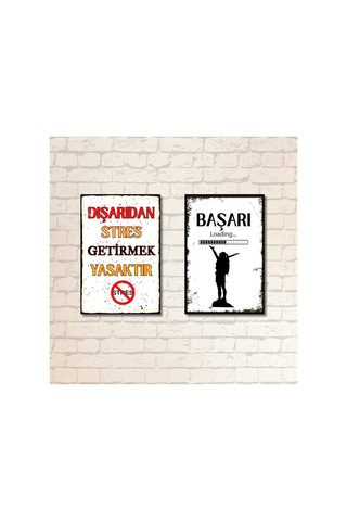 Başarı Ve Dışardan Stres 2 Li Motivasyon Tablo Seti - 711991155 Diğer
