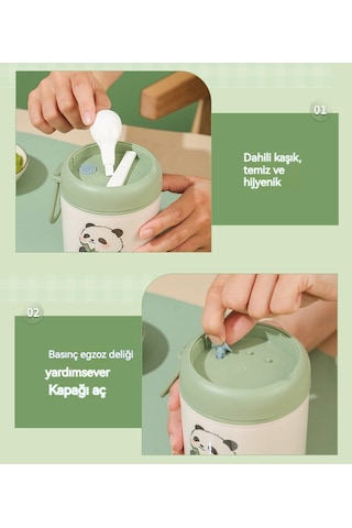 Paslanmaz Çelik Termos Çorba Bardağı-pembe