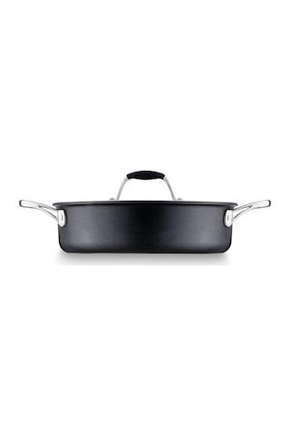 Jumbo New Moment Diamond Siyah Basık Tencere 26 Cm Siyah