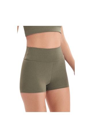 Josejuan Kadın Mini Spor Şort Tayt Yüksek Bel Sıkılaştırıcı 7400-haki Haki