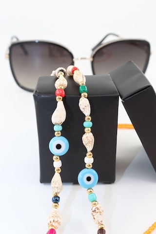 Tasarım Nazar Boncuklu Deniz Kabuklu Gözlük Zinciri. Gözlük İpi. Gözlük İpi Askısı. Gözlük Zinciri. Çok Renkli