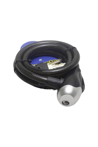 T.concept Lock Dayanıklı Güçlendirilmiş Çelik Halat Anahtarlı Bisiklet Kilidi 12x120 Cm Siyah
