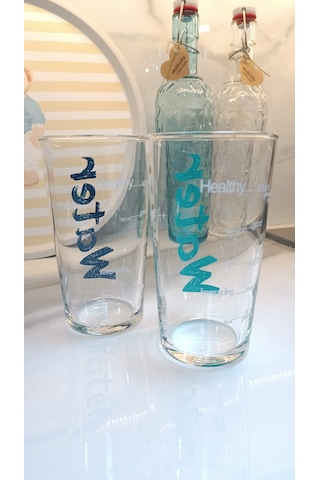 Mdklife Water Bardak 570 Ml 2'li Set -mavi&turkuaz-mavi&kırmızı