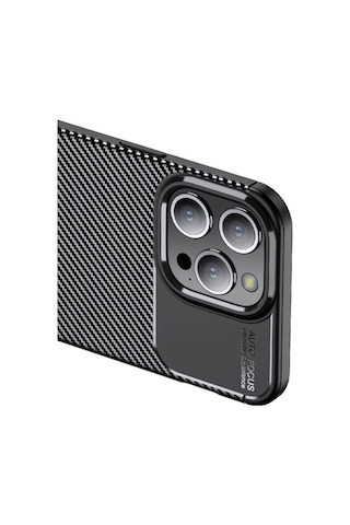 Apple Uyumlu iPhone 15 Pro Kılıf Zore Negro Silikon Kapak Siyah