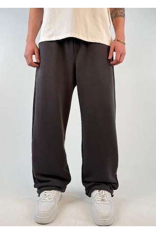 Zaee Yazlık Basic Ayarlanabilir Paça Baggy Eşofman Altı Füme