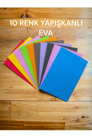 A4 Yapışkanlı Eva 10 Renk 20x30 Cm