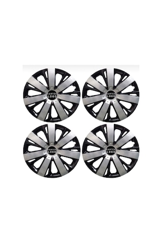 Volkswagen Polo 14'' Inç Gri - Siyah 4lü Set Jant Kapağı Çelik Jant Görünümlü