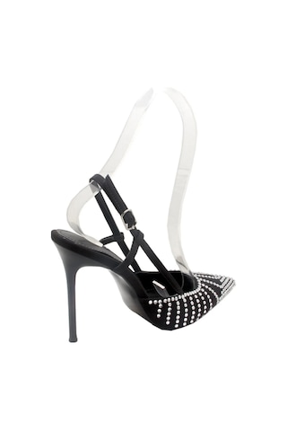 Kemal Tanca 856 1019 Kadın Topuklu Ayakkabı & Stiletto Siyah Taşlı
