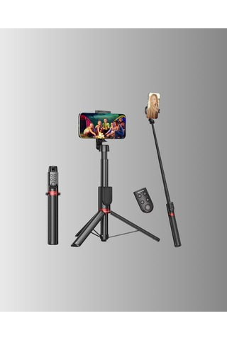 Northcity Uzaktan Kumandalı Tripodlu Selfie Çubuğu - Canlı Yayın Ve Vlog İçin Profesyonel Çözüm
