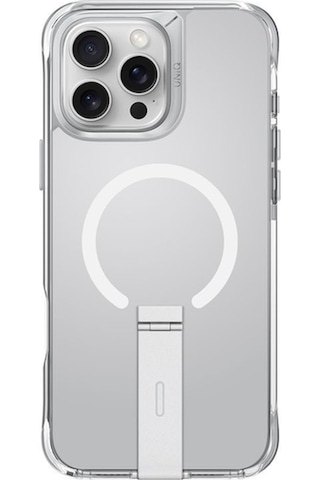 Apple Uyumlu iPhone 16 Pro Max Kılıf Eleva Serisi Standlı Magsafe Özellikli Magclick Premium Kılıf Clear