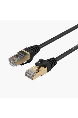 Orico CAT7 Ethernet Kablosu 100 CM Siyah Pug-C7-10